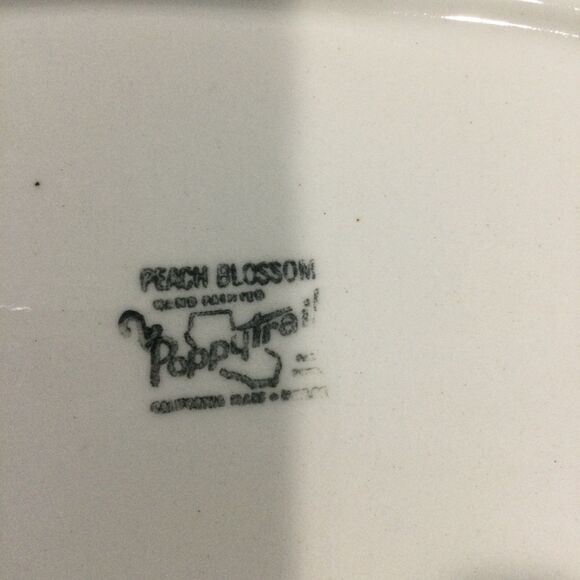 Vintage Metlox Pottery Poppytrail Peach Blossom Serving Dish 9in x 6in - Picture 2 of 5